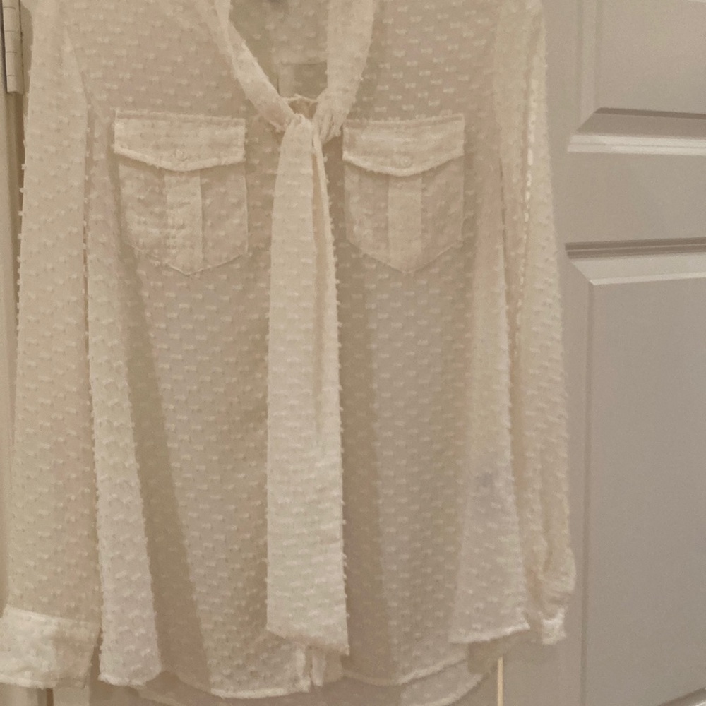 Banana Republic semi sheer blouse size M